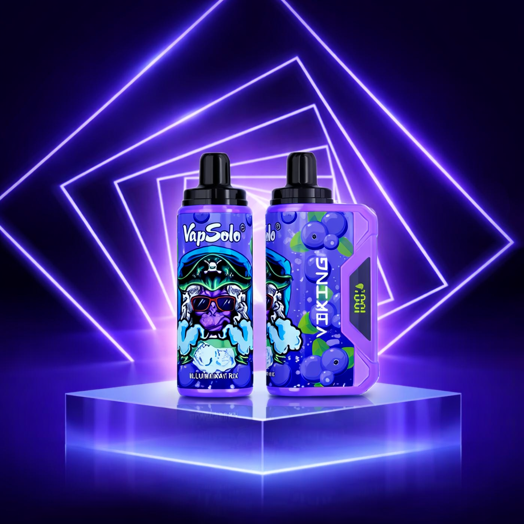 VapSolo Viking 12K Espana Vaper Desechable blueberry ice 12000 Caladas caladas vapers desechables vaper desechable vaper con nicotina cigarrillos electrónicos muchas caladas sabores vaper puff cigarrillos electrónicos desechables
